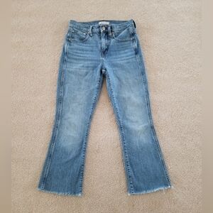 Madewell Cali Demi Boot Cut Blue Cropped Jeans Size 26